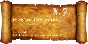 Michler Fürtike névjegykártya